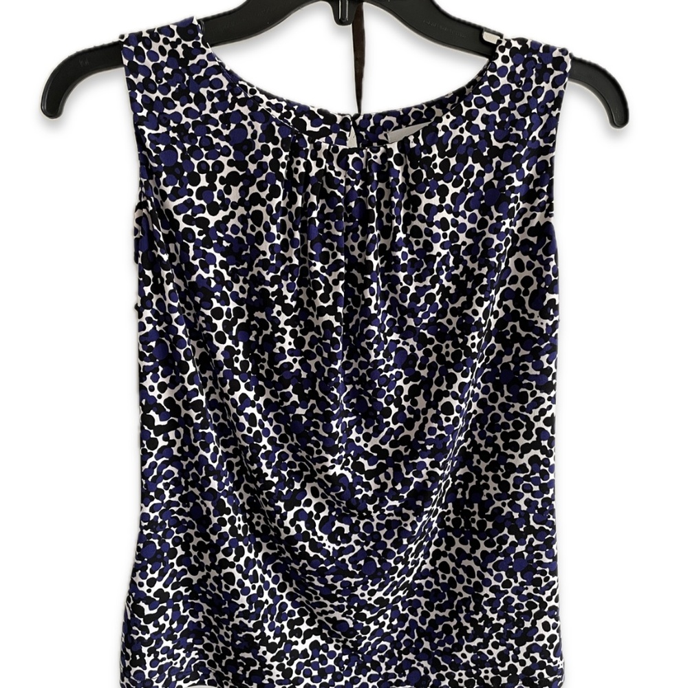 Calvin Klein sleeveless black, purple and white shell. Size XS